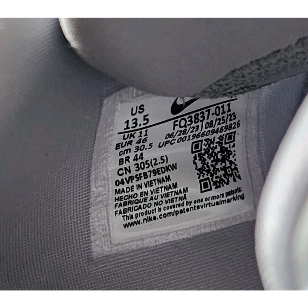 NEW! Nike Sabrina 1 TB Promo Grey White Athletic Shoes Women's 13.5 Men's 12 - Picture 7 of 7